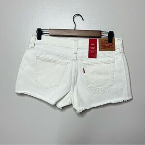 Levi’s Low Rise Cut Off Shortie Jean Shorts Cream White Size 28 New